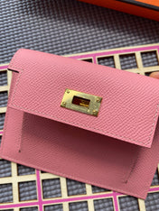 HM Kelly Pocket 13.5 Pink Epsom Ghw