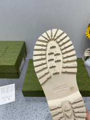 GG PLATFORM PERFORATED G SANDAL CREAM IP FOAM