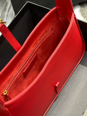 LE 5 A 7 23 RED LAMBSKIN GOLD HARDWARE
