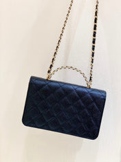 CHANEL 25S BLACK BAG IN 19 CAVIAR LEATHER