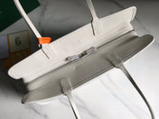 HARDY PM BAG 40 IN WHITE GOYARDINE CANVAS AND TAURILLON LEATHER TRIM