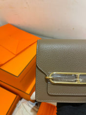 HM RoulisSlim Wallet 12.7 Brown Calfskin Ghw