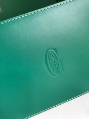 SAÏGON PM BAG 28 IN GREEN GOYARDINE CANVAS AND CALFSKIN
