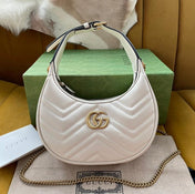 MARMONT SHOULDER BAG 21 IN WHITE CALFSKIN GOLD HARDWARE