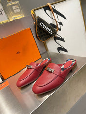 0Z MULE RUBY CALFSKIN WITH PATTERN