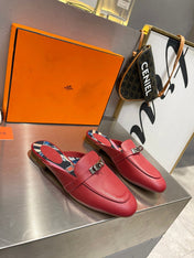 0Z MULE RUBY CALFSKIN WITH PATTERN