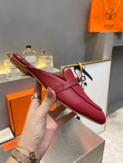 0Z MULE RUBY CALFSKIN WITH PATTERN