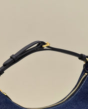 FENDIGRAPHY 29 BAG IN NAVY BLUE DENIM FABRIC WITH GOLD HARDWARE