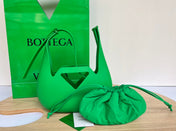 SHOULDER BAG 27 IN JADE GREEN RUBBER AND NYLON FABRIC