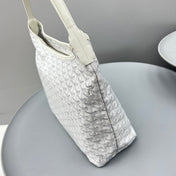 HOBO BOHÈME 34 IN WHITE GOYARDINE CANVAS AND CALFSKIN