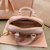 TOO PRETTY 17 HANDBAG IN LIGHT PINK LAMBSKIN