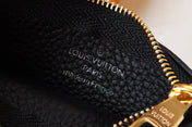 LV 25S CARD HOLDER RECTO VERSO 12 IN BLACK MONOGRAM EMPREINTE EMBOSSED CALFSKIN