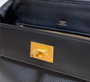 HM 26S 24/24 29MM IN BLACK EVERCOLOR CALFSKIN GOLD KELLY BUCKLE
