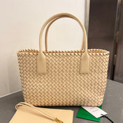 SMALL CABAT 32 IN CREAM LAMBSKIN