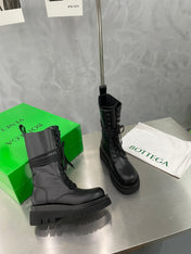 LUG LACE-UP BOOT IN BLACK CALFSKIN 7 CM