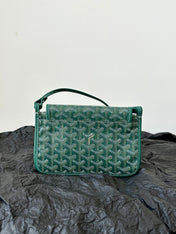 PLUMET POCKET WALLET 20 IN GREEN GOYARDINE CANVAS AND LAMBSKIN TRIM