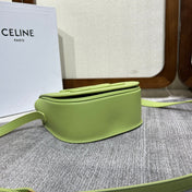 FOLCO CUIR TRIOMPHE 18 IN INCHWORM GREEN CALFSKIN