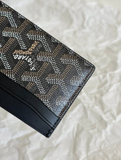 SAINT-SULPICE CARD WALLET 10 IN BLACK GOYARDINE CANVAS