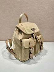 SMALL BACKPACK 28 IN SHOELACE BEIGE PARACHUTE FABRIC