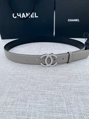 CHANEL 26S BELT 30 MM IN GREY CALFSKIN 661511