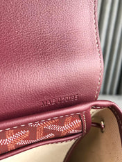 ALPIN MINI BACKPACK 21 IN WINE RED LAMBSKIN AND GOYARDINE CANVAS