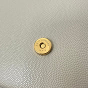 KATE 20 SMALL IN CALFSKIN WHITE WITH GOLD LOGO