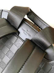 DAMIER CAMPUS BACKPACK 39 IN BLACK CALFSKIN AND CANVAS