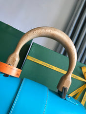 SAÏGON PM BAG 28 IN LIGHT BLUE GOYARDINE CANVAS AND CALFSKIN