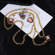 CHANEL 25S CHAIN BELT IN GOLD METALLIC STONE-EMBELLISHED 612631