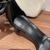 PREMIERE 70 SANDAL IN BLACK PATENT CALFSKIN