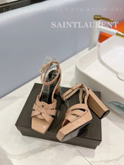 SL TRIBUTE FLATFORM SANDALS DUSTY ROSE CALFSKIN