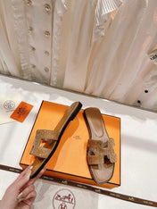0RAN SANDAL CARAMEL LAMBSKIN ATTACH CRYSTALS