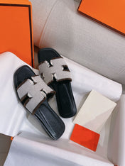 0RAN SANDAL BLACK CANVAS