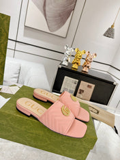 GG EXCLUSIVE SLIDE SANDAL LIGHT PINK CALFSKIN