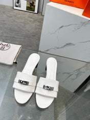 Gigi 50 Sandal White Calfskin