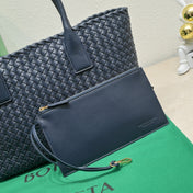 Large Cabat 45cm Navy Blue Lambskin Ghw