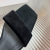BALMAIN 25S MONETA HEELED SANDALS 95MM IN BLACK VELVET