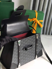 SAÏGON PM BAG 28 IN BLACK GOYARDINE CANVAS AND CALFSKIN
