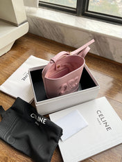 CUIR TRIPHOME 19 PINK PASTEL SMOOTH CALFSKIN BUCKET BAG
