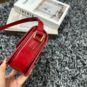 TRIOMPHE TEEN 18 CHERRY RED COWHIDE LEATHER
