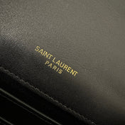 KATE TASSEL 20 BLACK CALFSKIN WITH GOLD LOGO
