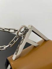 FENDI MINI FIRST SIGHT 13 BAG IN COPPER BROWN CALFSKIN WITH SILVER HARDWARE