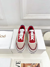 NAMA SNEAKER IN CHERRY RED MIX COLORFUL SPECIAL FABRIC