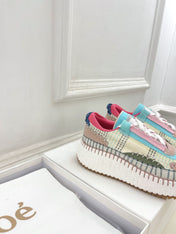 CHLOÉ NAMA SNEAKER IN COLORFUL SPECIAL FABRIC