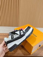 LV Trainer Maxi Sneaker White Mix Black Calfskin