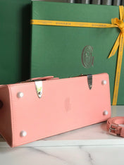 SAÏGON PM BAG 28 IN BABY PINK GOYARDINE CANVAS AND CALFSKIN