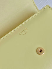 TRIPHOME 10 TRIFOLD WALLET CALFSKIN YELLOW PASTEL