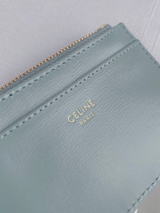 TRIOMPHE 9 WALLET TWO-IN-ONE GLACIER BLUE CALFSKIN