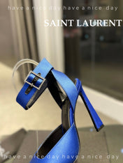 SL FANNY SLINGBACK PUMPS COBALT SATIN