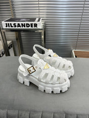 Pra Monolith Crochet Cage Sandals 55 White